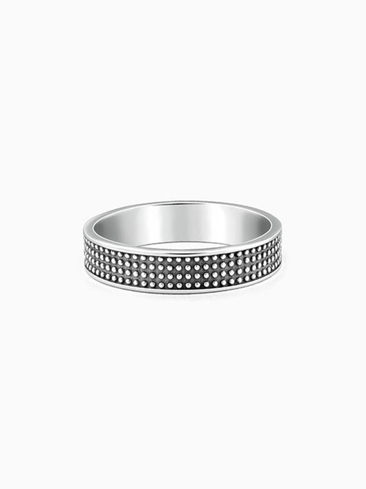 Oxidised Silver Alpha Ring For Him