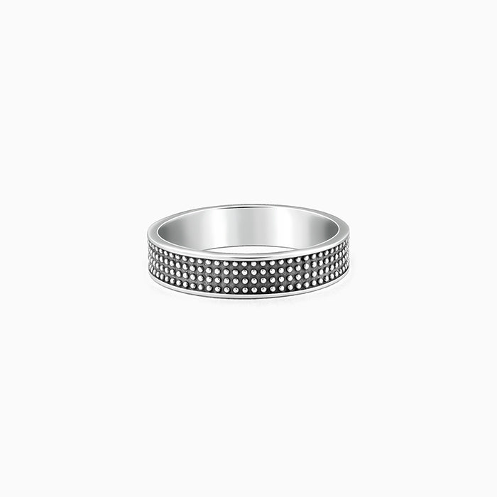 Oxidised Silver Alpha Ring For Him – GIVA