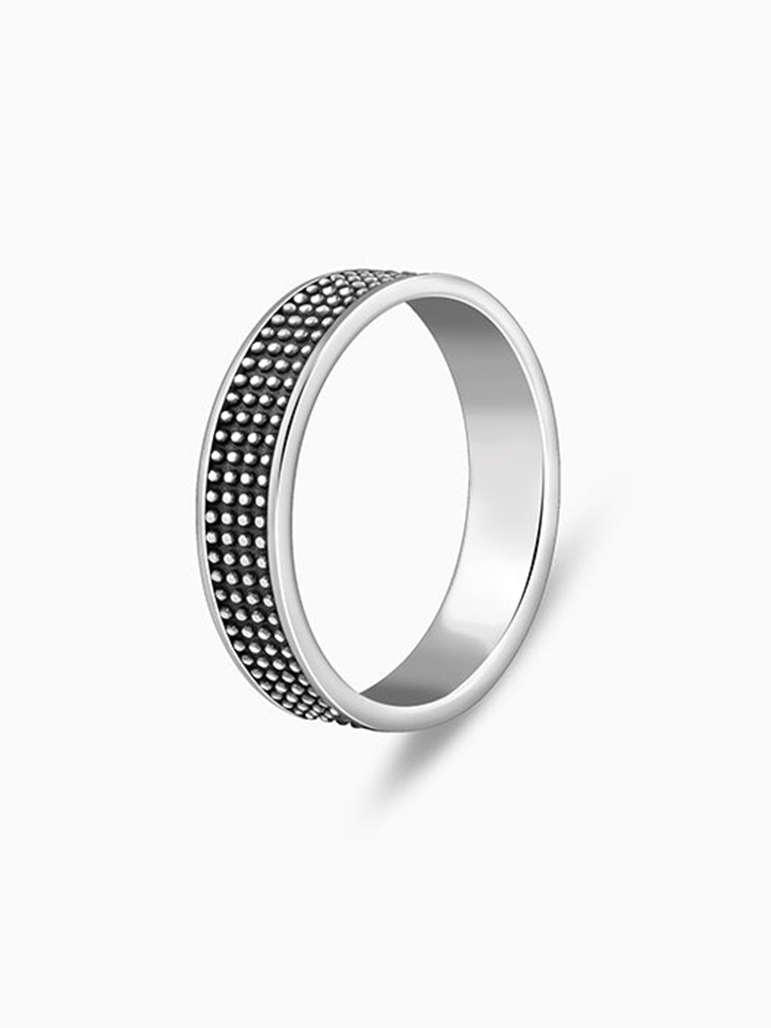 Oxidised Silver Alpha Ring For Him