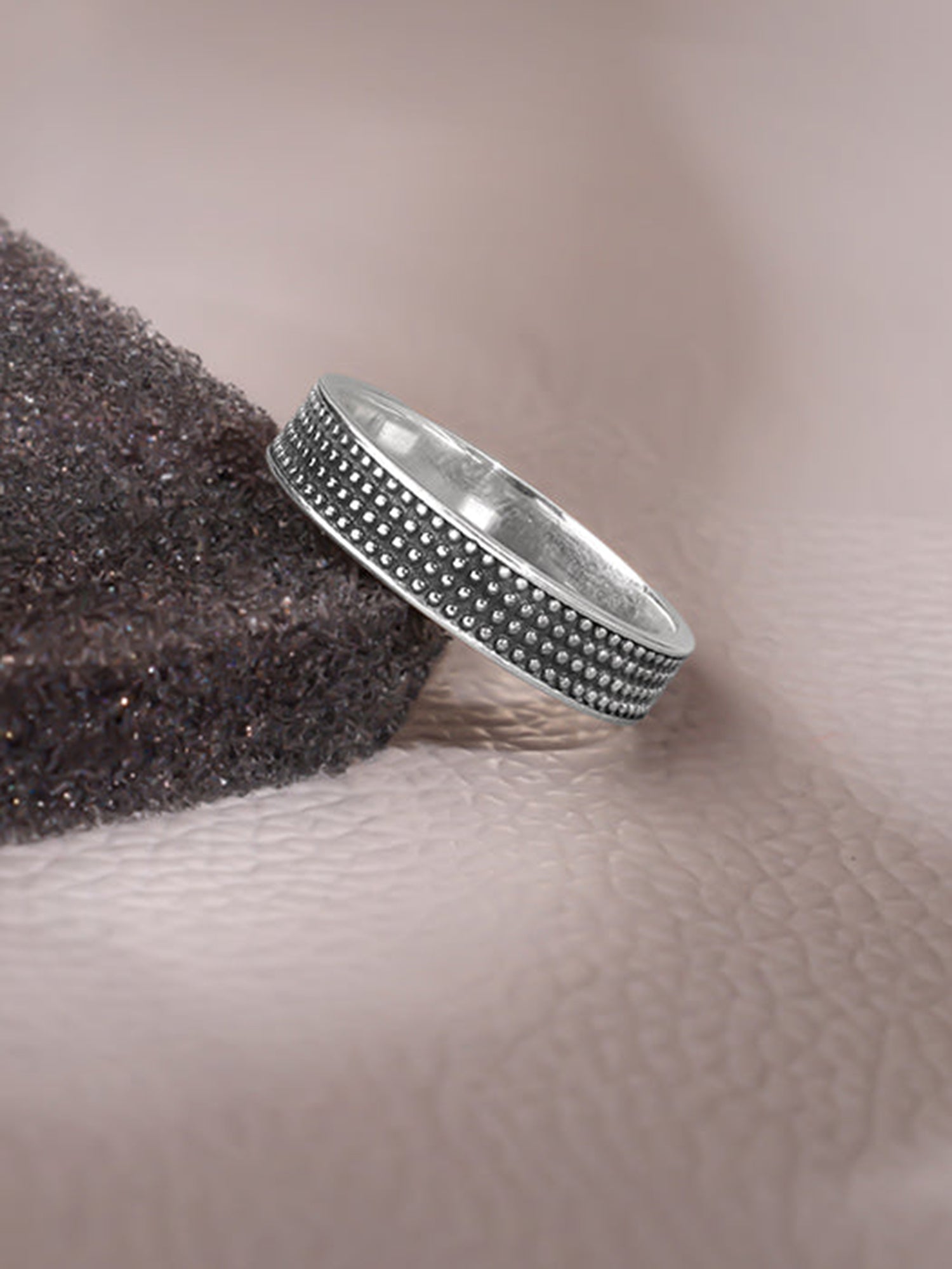 Oxidised Silver Alpha Ring For Him