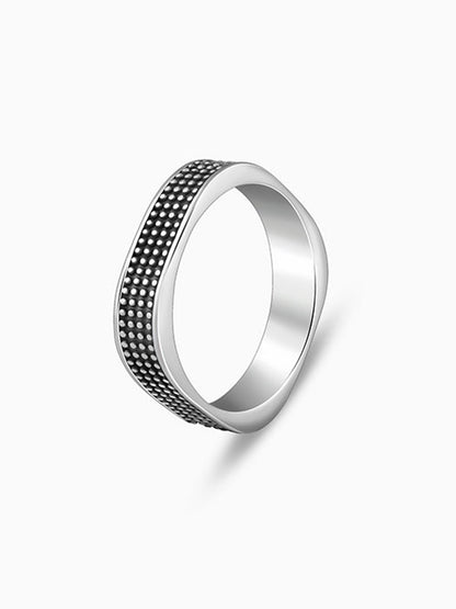 Oxidised Silver Meraki Ring For Him