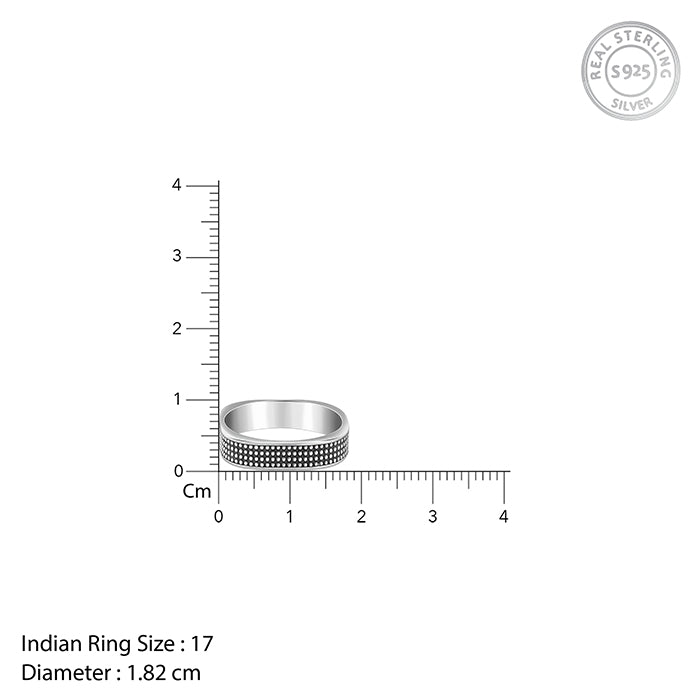 Oxidised Silver Meraki Ring For Him