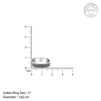 Oxidised Silver Meraki Ring For Him