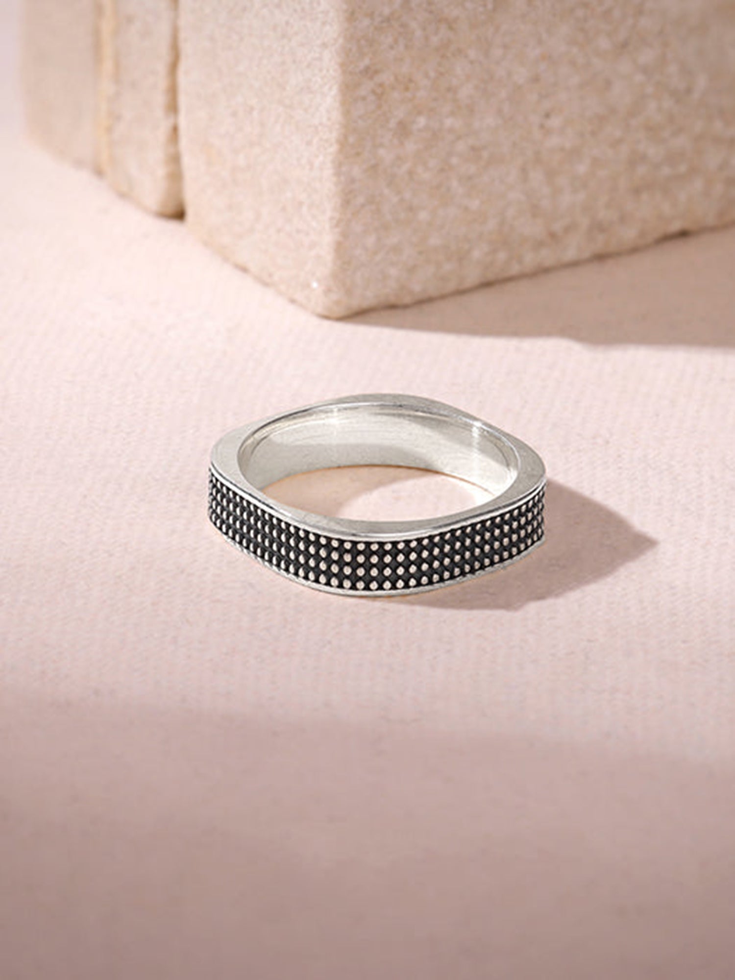 Oxidised Silver Meraki Ring For Him