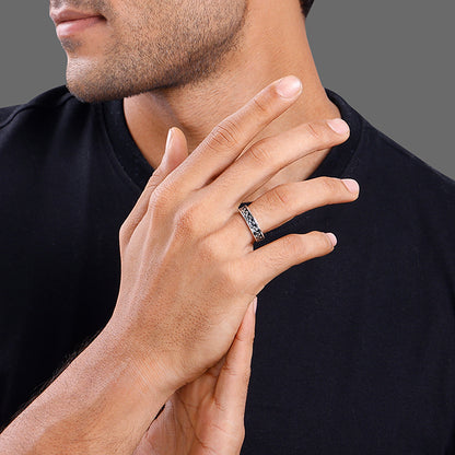 Silver Vintage Trishul Band For Him