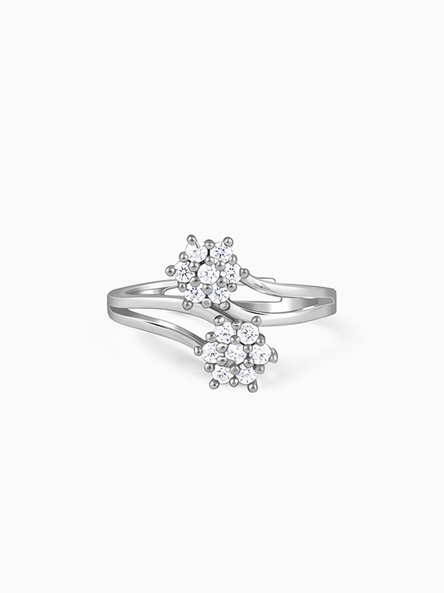 Silver Floral Memory Ring