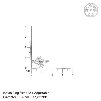 Silver Floral Memory Ring