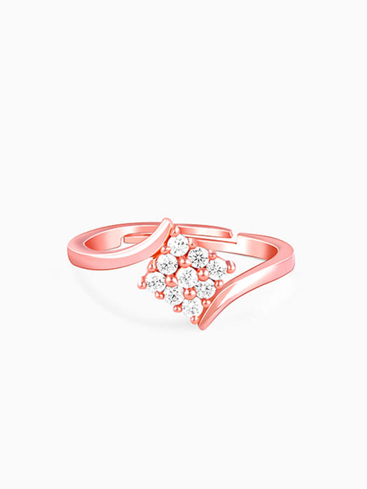Rose Gold Square Cluster Ring