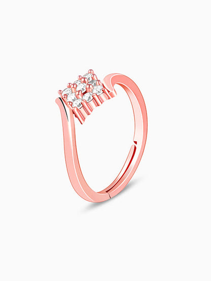 Rose Gold Square Cluster Ring