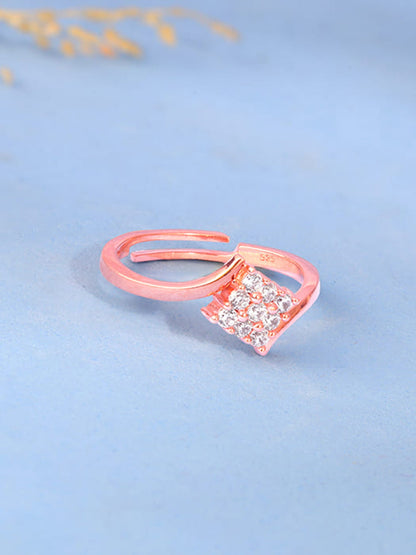 Rose Gold Square Cluster Ring