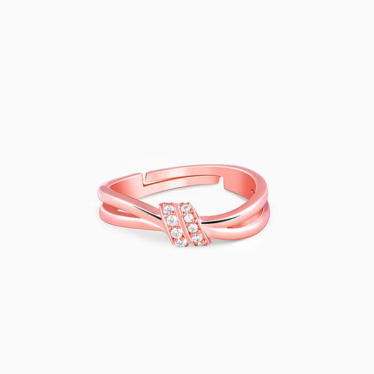 Rose Gold Promise Knot Ring