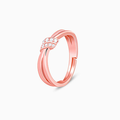 Rose Gold Promise Knot Ring