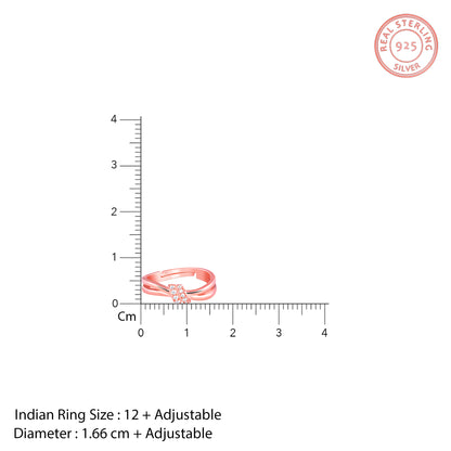 Rose Gold Promise Knot Ring