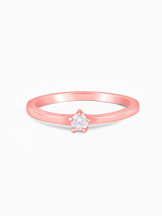 Rose Gold Minimal Style Ring