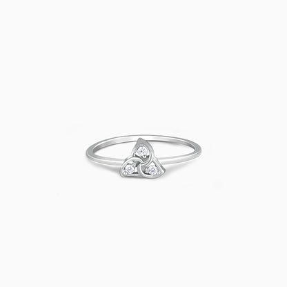 Silver Striking Trio Ring