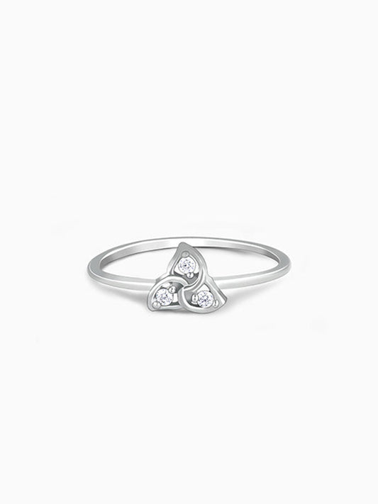 Silver Striking Trio Ring