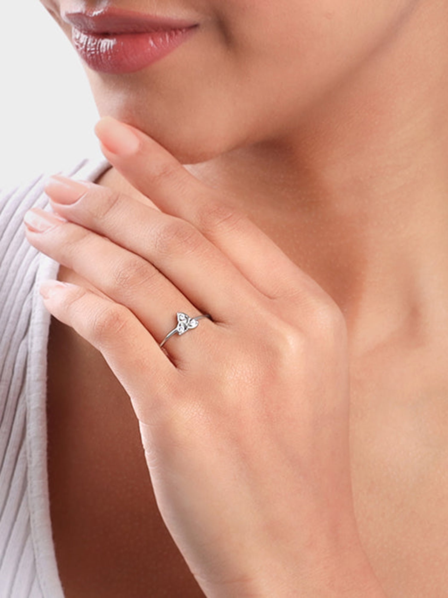 Silver Striking Trio Ring