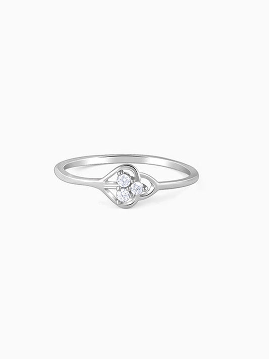 Silver Clover Ring