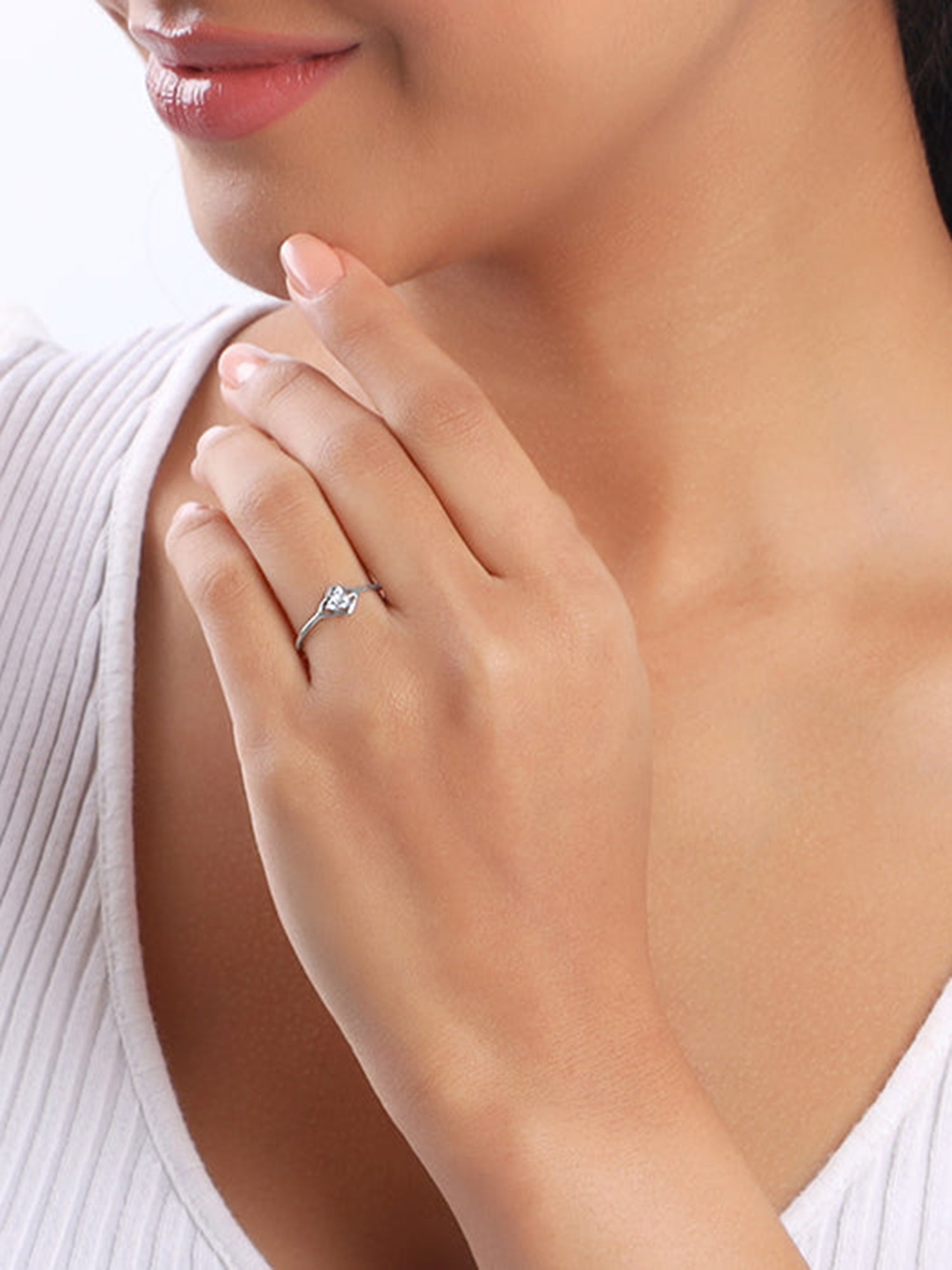 Silver Clover Ring
