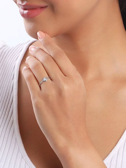 Silver Clover Ring