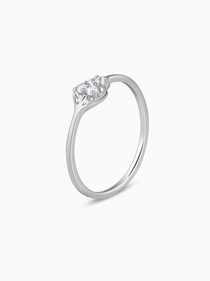 Silver Clover Ring