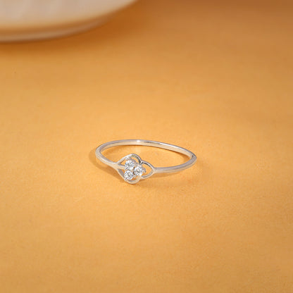 Silver Clover Ring