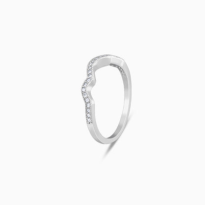 Silver Shinning Wave Ring