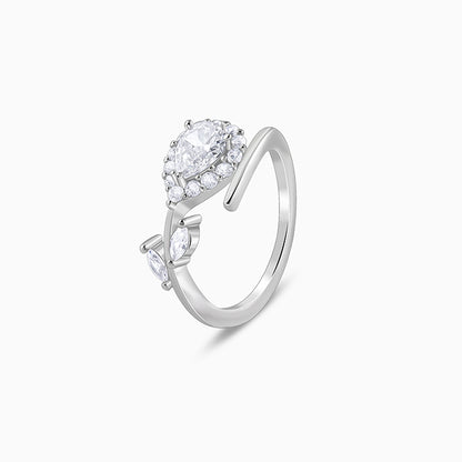 Silver Mesmerising Drop Ring