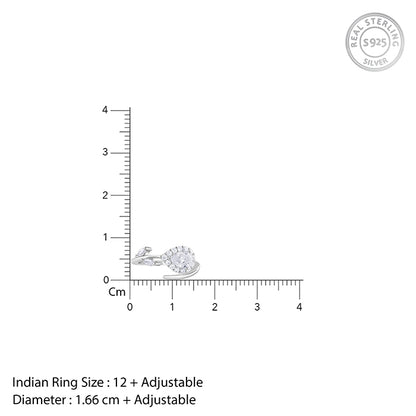 Silver Mesmerising Drop Ring