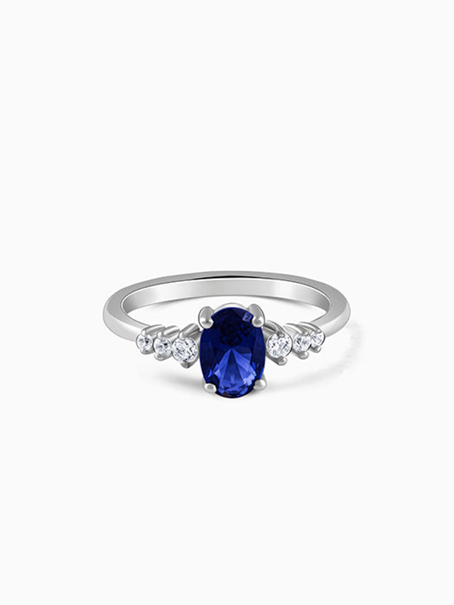 Silver Blue Admiring Ring