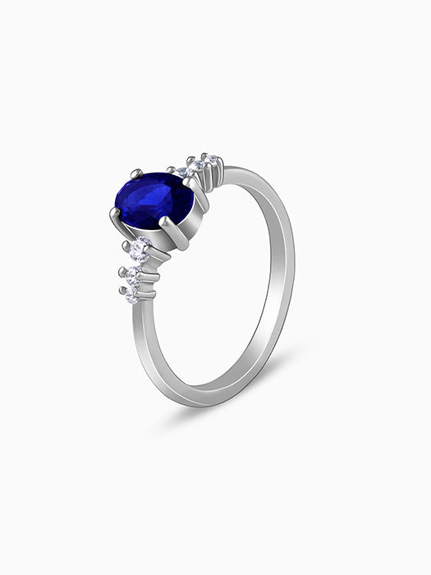Silver Blue Admiring Ring