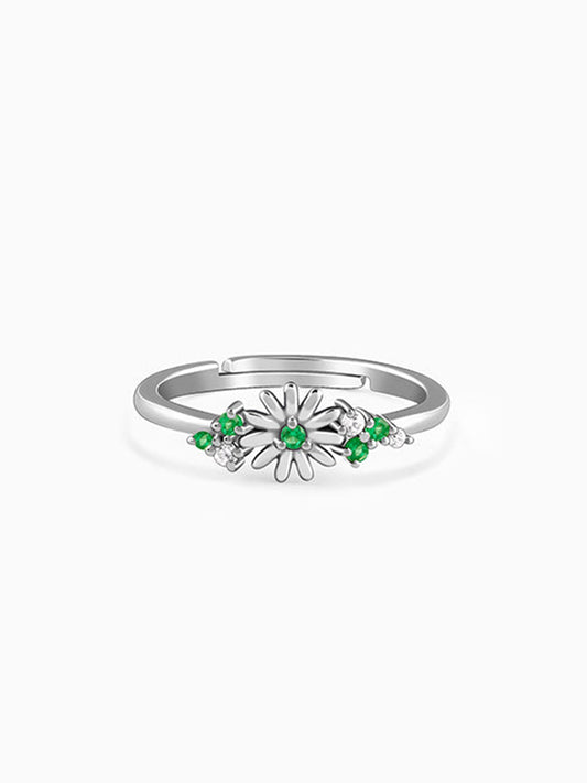 Silver Sunflower Ring