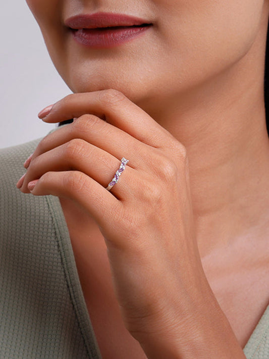 Silver Lueur Leaf Ring