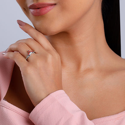 Silver Petal Promise Ring