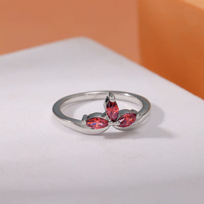 Silver Petal Promise Ring