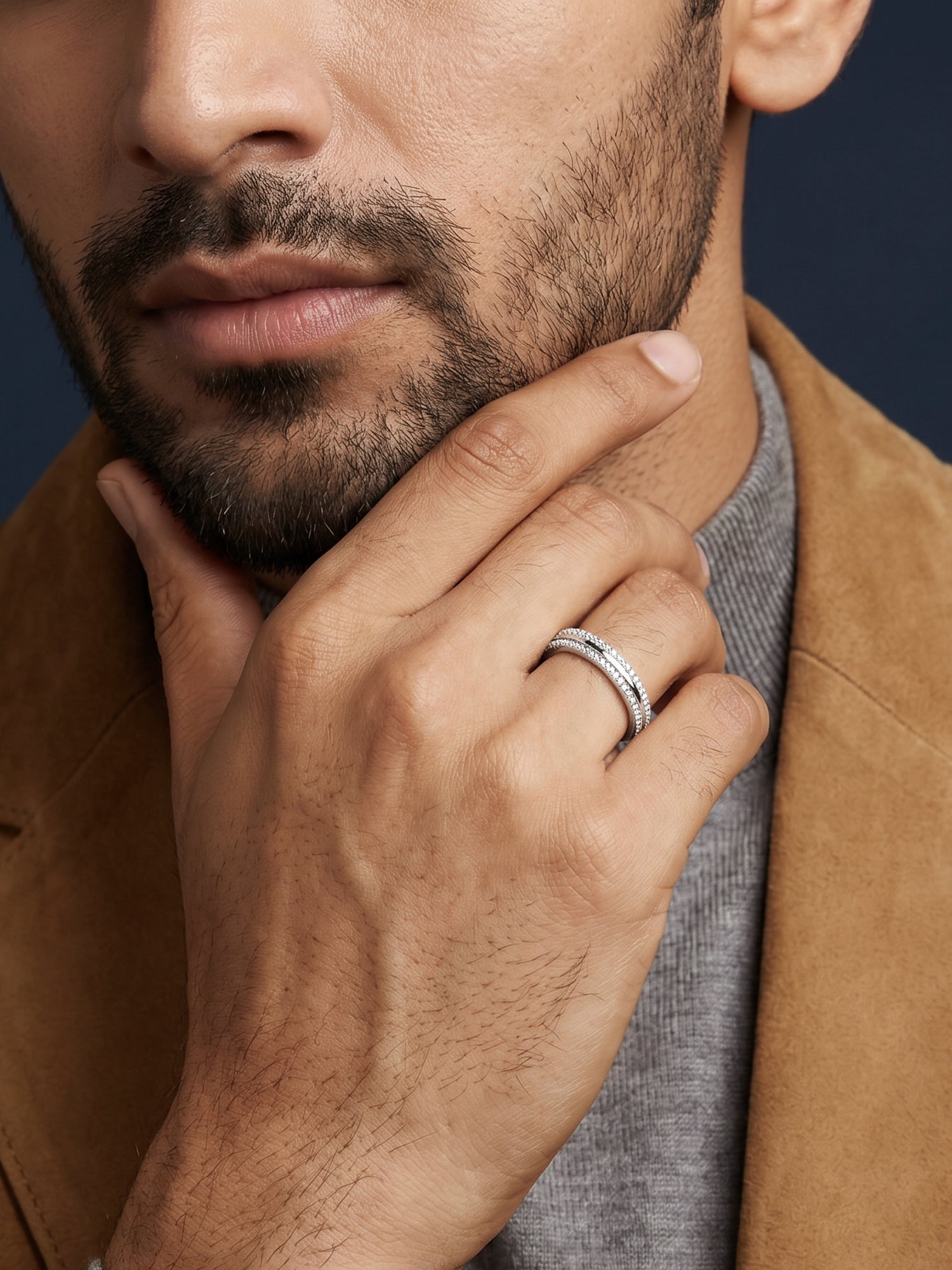 Silver Bold Fate Ring For Him