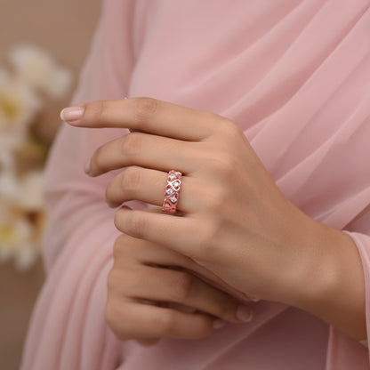 Rose Gold Soulful Heart Ring