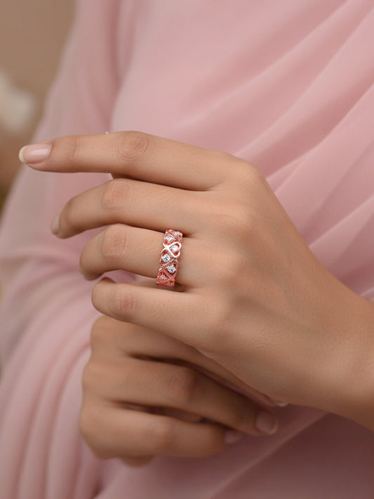 Rose Gold Soulful Heart Ring