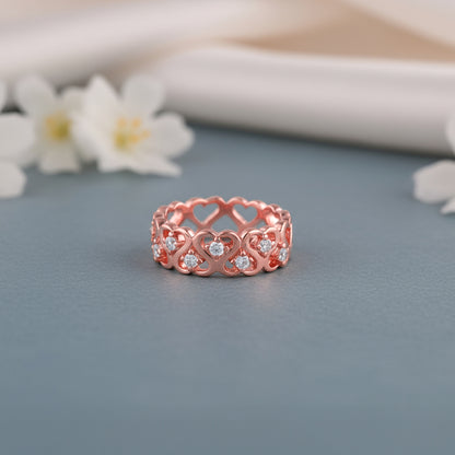 Rose Gold Soulful Heart Ring