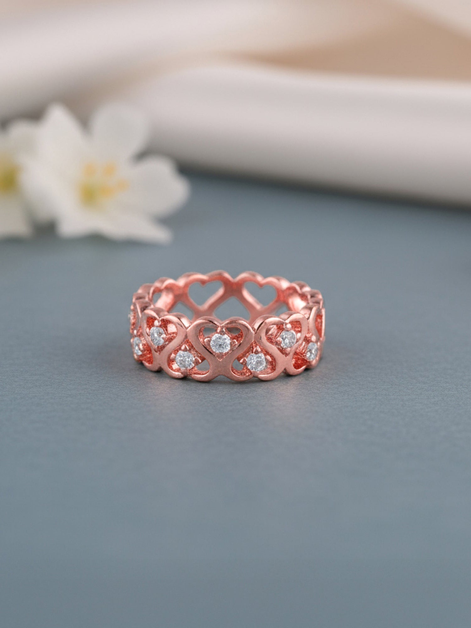 Rose Gold Soulful Heart Ring