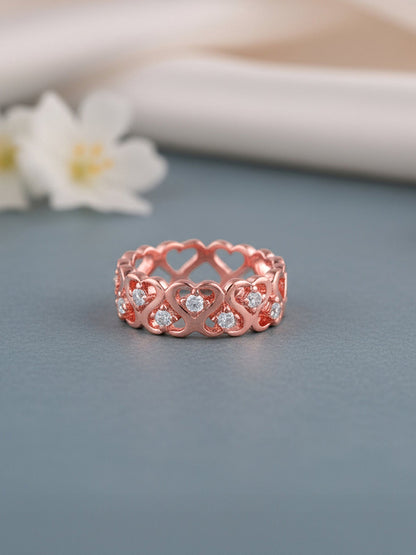 Rose Gold Soulful Heart Ring