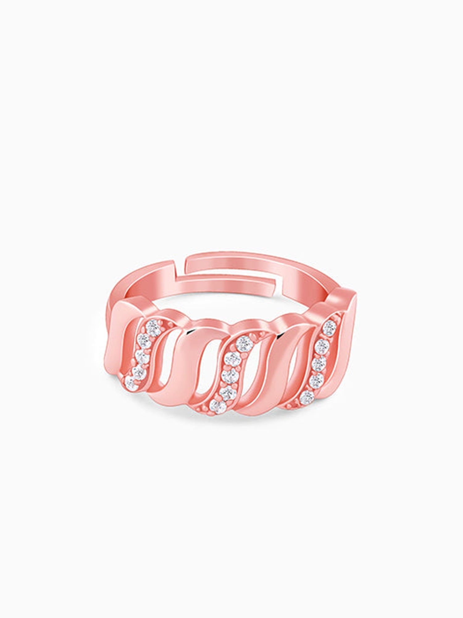Rose Gold Gracious Wave Ring