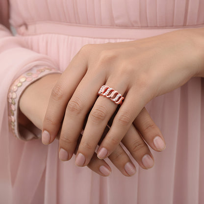 Rose Gold Gracious Wave Ring