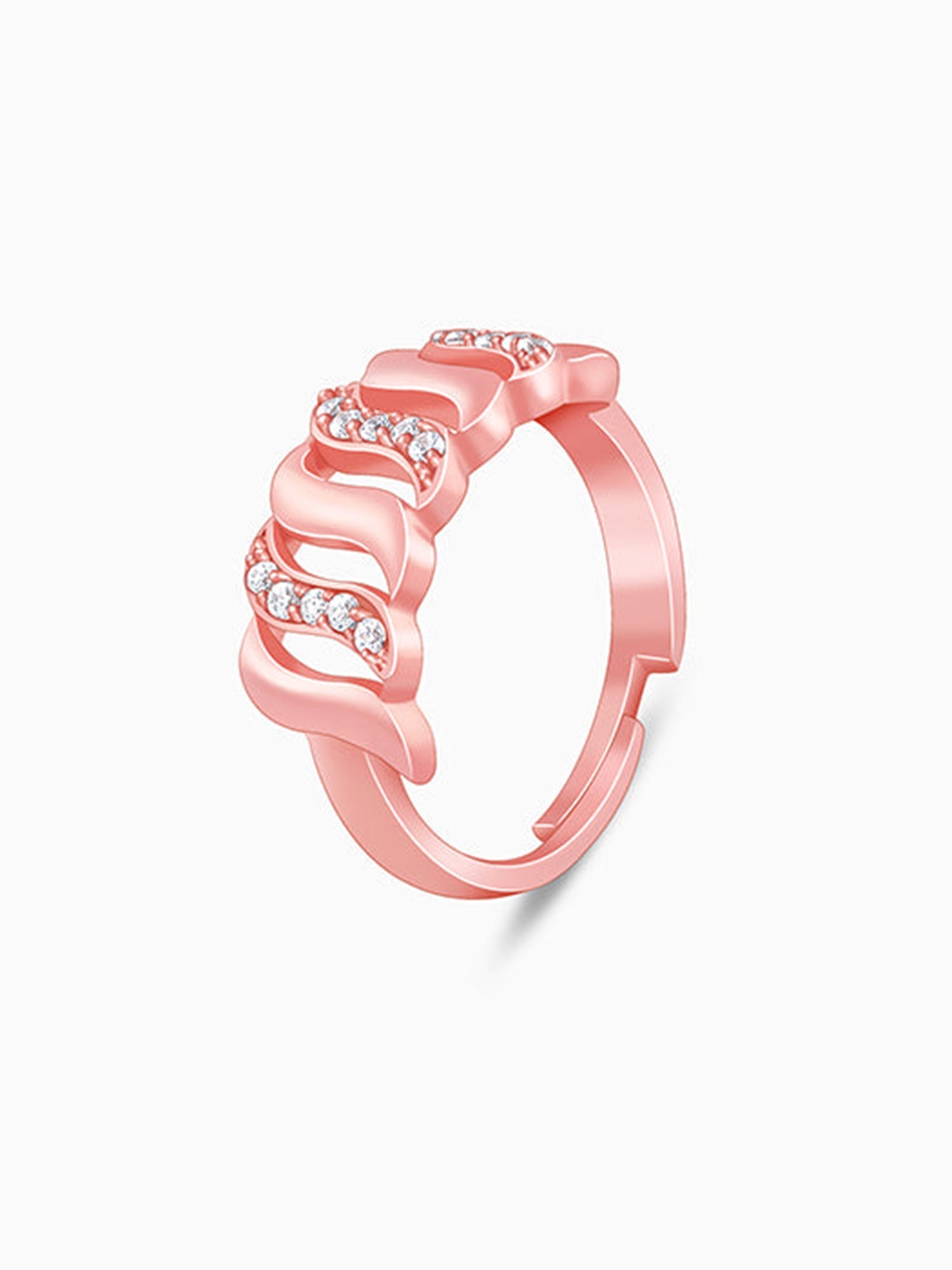 Rose Gold Gracious Wave Ring