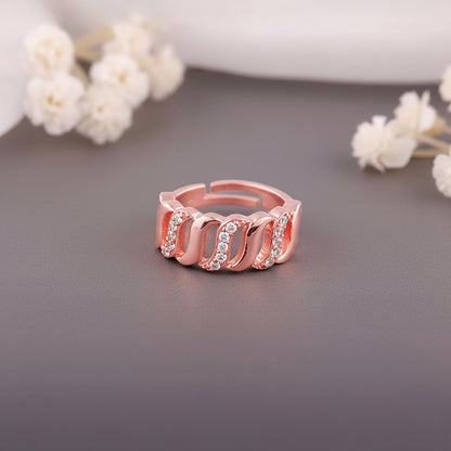 Rose Gold Gracious Wave Ring