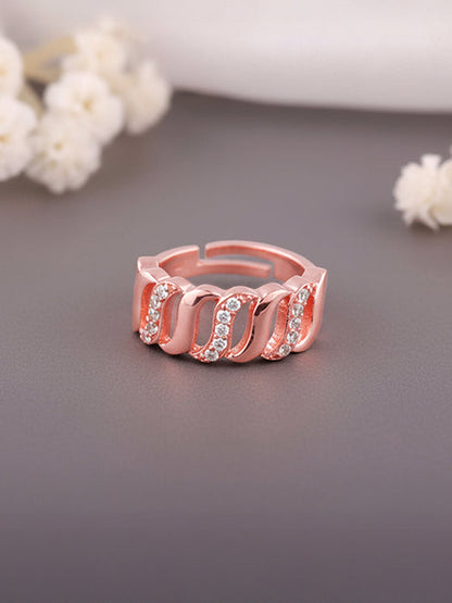 Rose Gold Gracious Wave Ring
