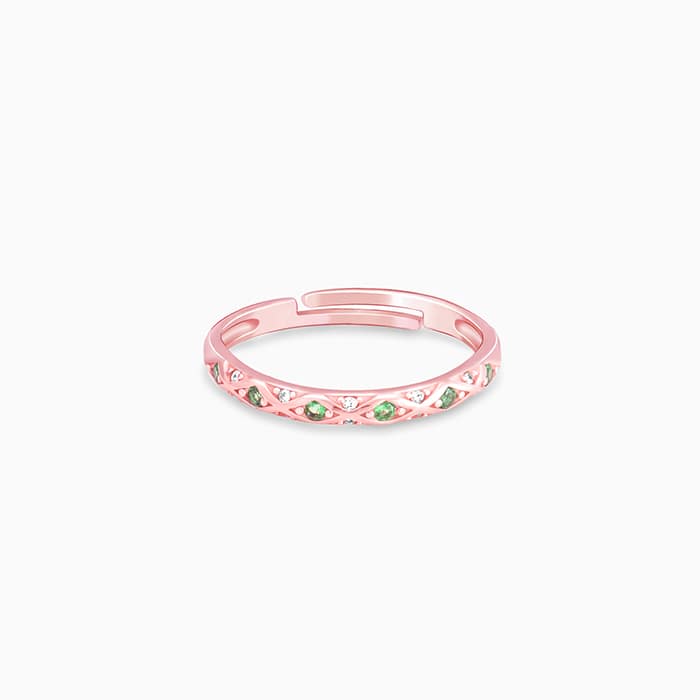 Rose Gold Colour Carnival Ring - Image 1