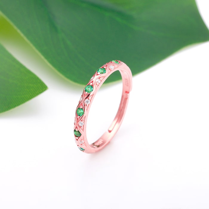 Rose Gold Colour Carnival Ring - view 2