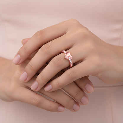 Rose Gold Cupid Romance Ring