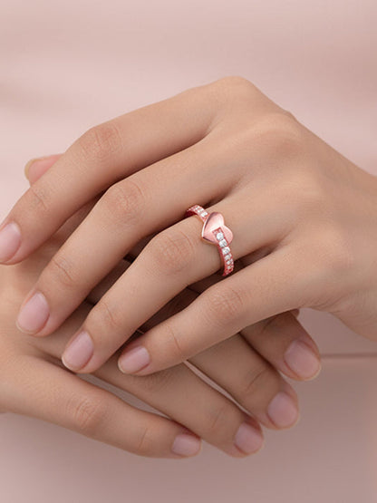 Rose Gold Cupid Romance Ring